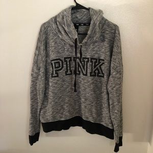 Pink brand black and gray sweater